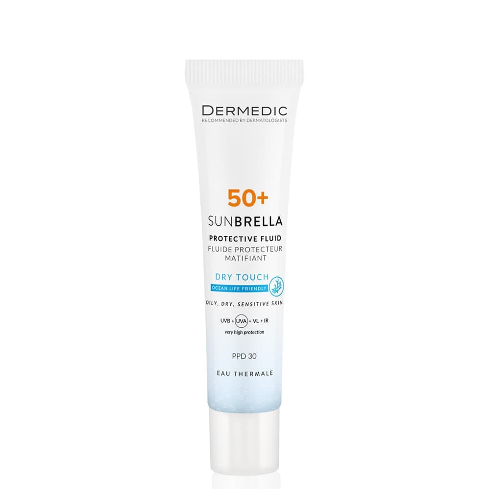 DERMEDIC SUNBRELLA DRY TOUCH Матирующий защитный флюид SPF 50+, 40 мл