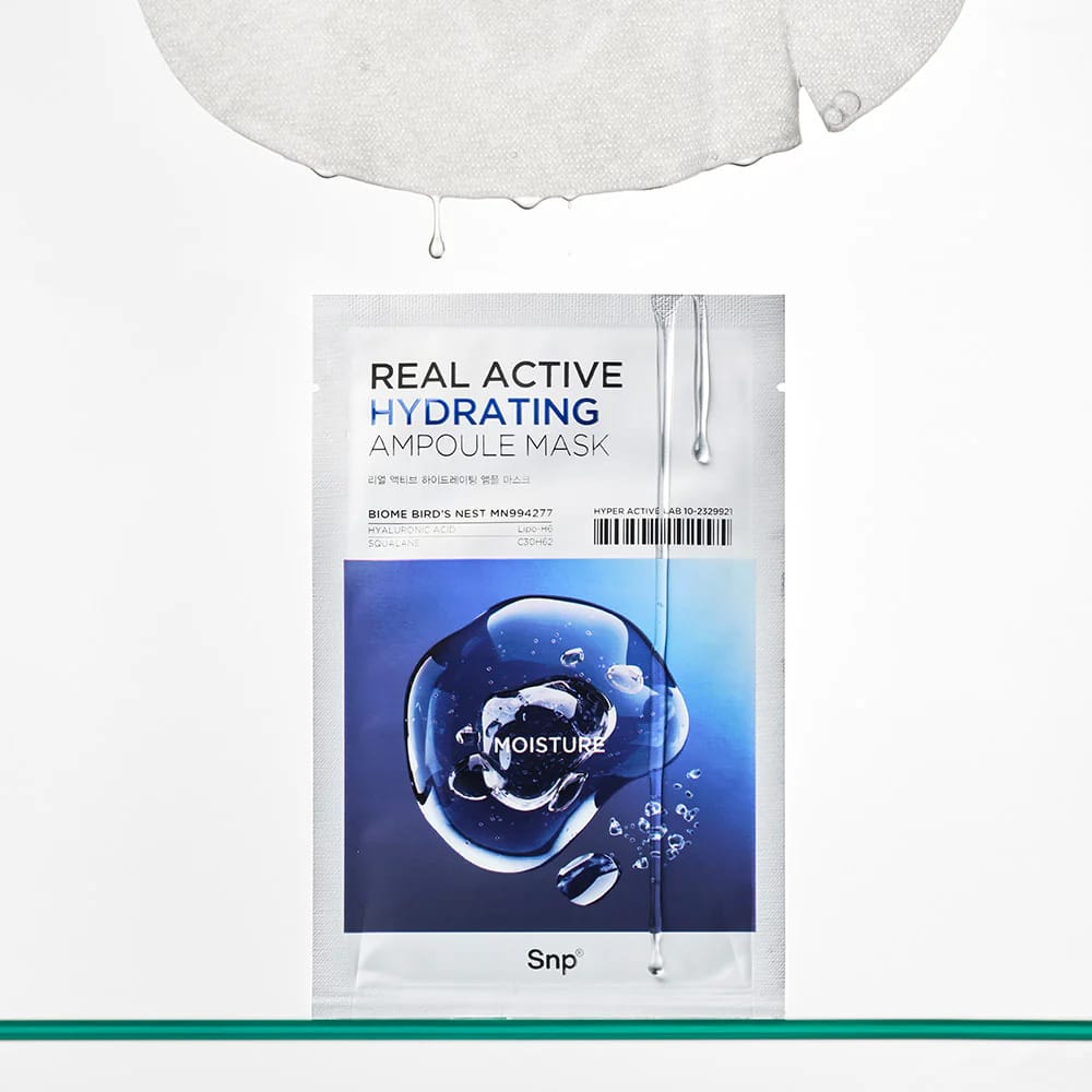 Увлажняющая тканевая маска-сыворотка для лица Real Active Hydrating Ampoule Mask, 25 мл - фото 3