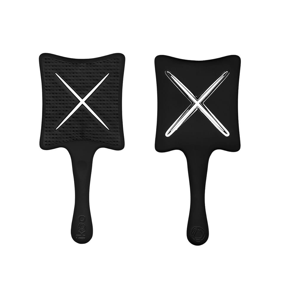 Большая расческа для сушки феном ikoo paddle X beluga black "Черная белуга"