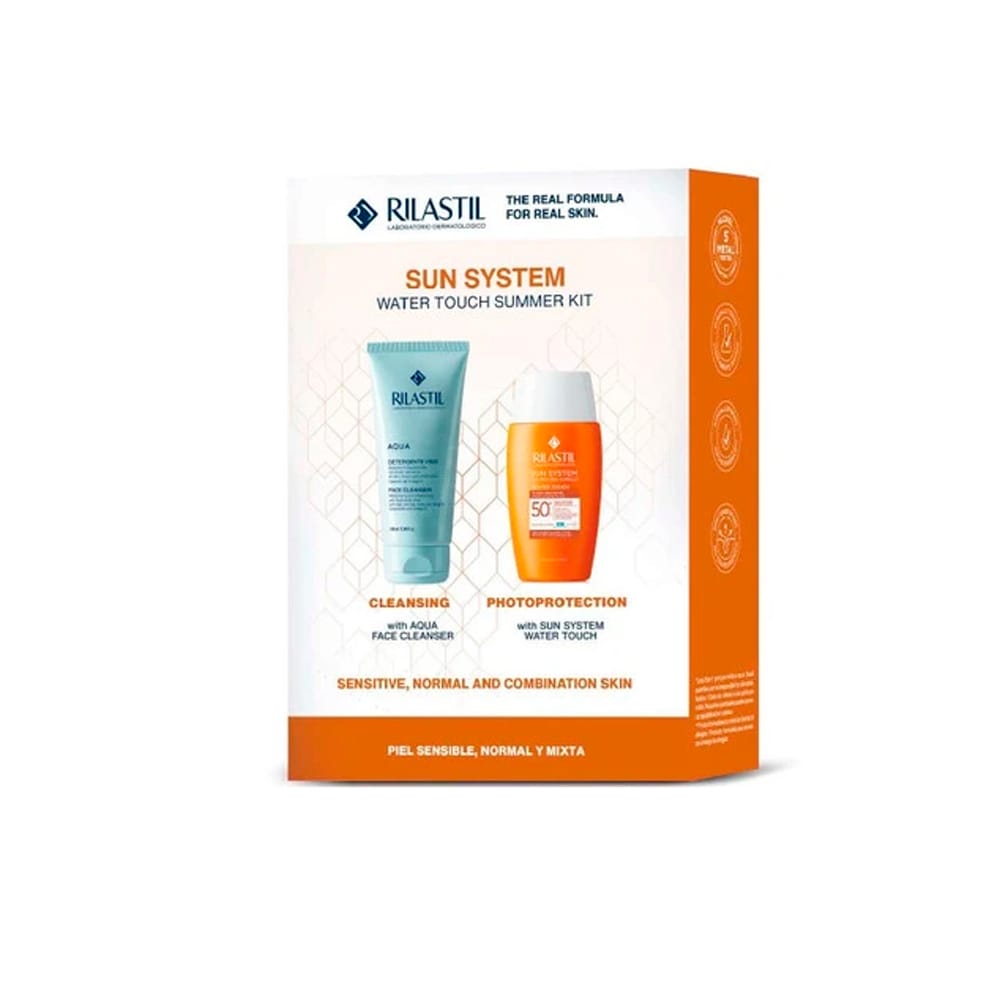 Набор Sun System (Aqua Очищающий увлажняющий гель для лица, 100 мл+Sun System Water Touch Солнцезащитный увлажняющий флюид Spf 50+, 50 мл) - фото 3