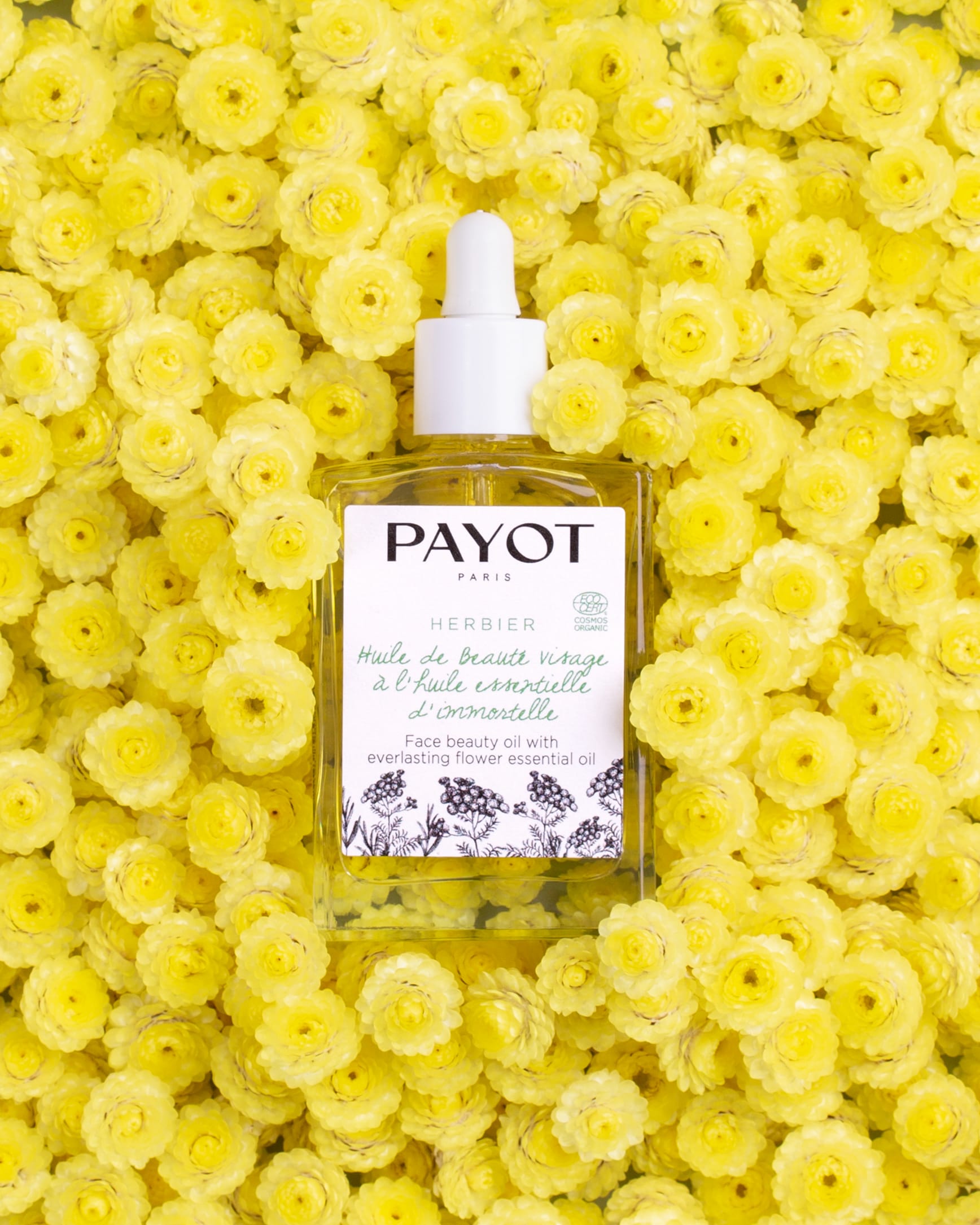 Косметическое масло для лица с маслом бессмертника HERBIER Face beauty oil with everlasting flower essential oil, 30 мл - фото 2