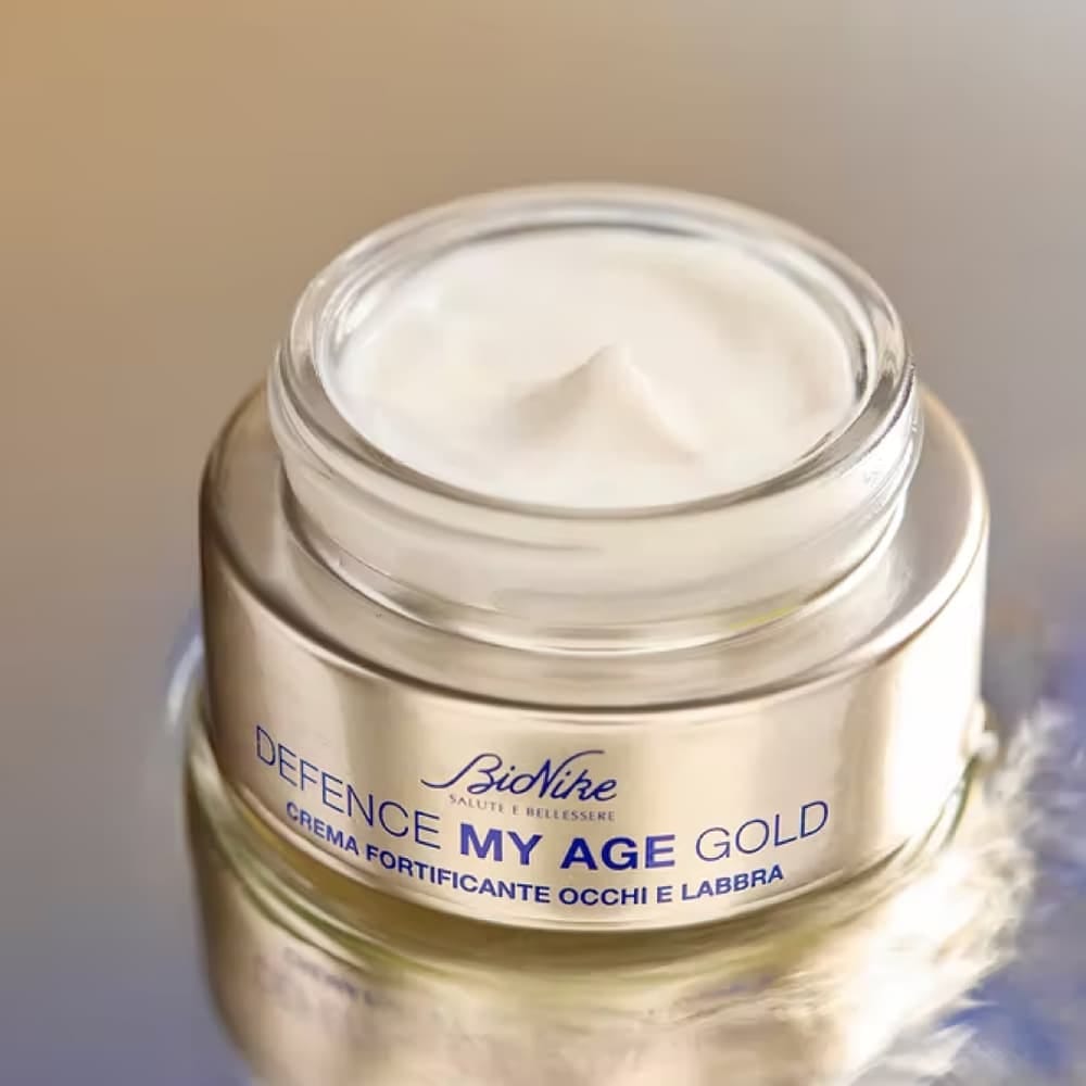 BioNike Укрепляющий крем для век и губ DEFENCE MY AGE GOLD fortifying eyes and lips cream, 15 мл - фото 2