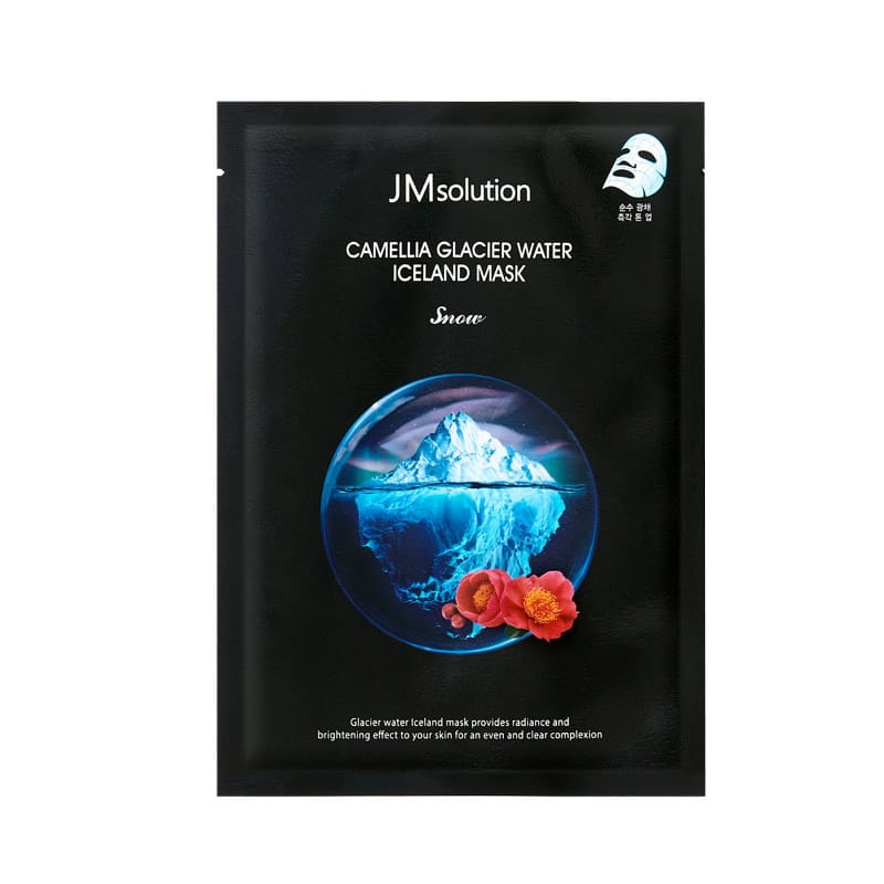 Придающая сияние тканевая маска для лица Camellia Glacier Water Iceland Mask Snow, 30 мл