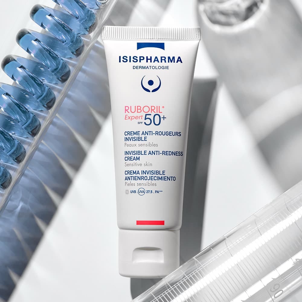 Isispharma Ruboril Expert SPF50+ Invisible крем для чувствительной кожи склонной к покраснению с SPF50+ без тона, 40 мл - фото 3