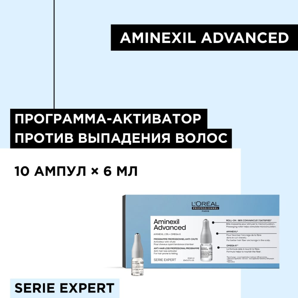 Ампулы для волос Serie Expert Aminexil Advanced, 10*6 мл - фото 2