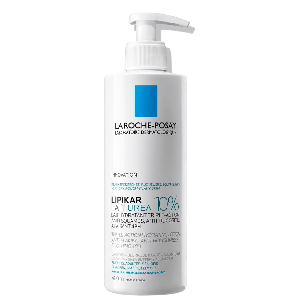 LA ROCHE-POSAY LIPIKAR LAIT UREA 10% Увлажняющее молочко для тела тройного действия, 400 мл