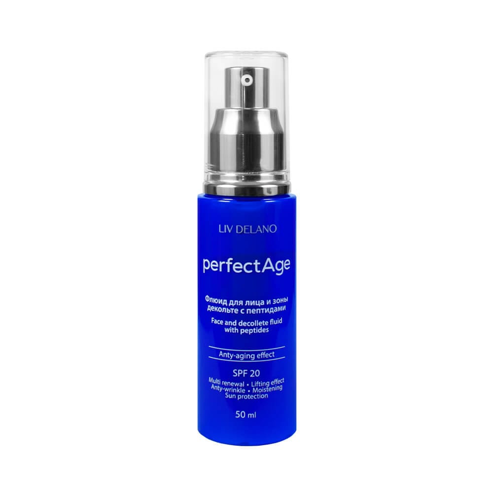 Perfect Age Флюид для лица и зоны декольте с пептидами, 50 мл