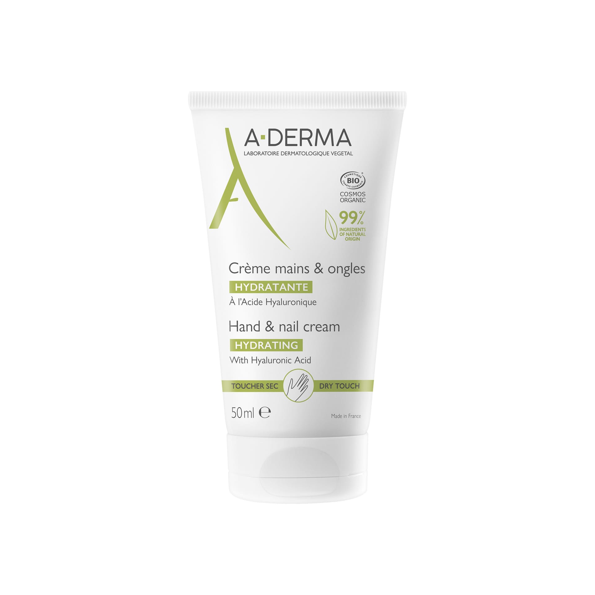 Увлажняющий крем для рук и ногтей A-DERMA, 50 мл 