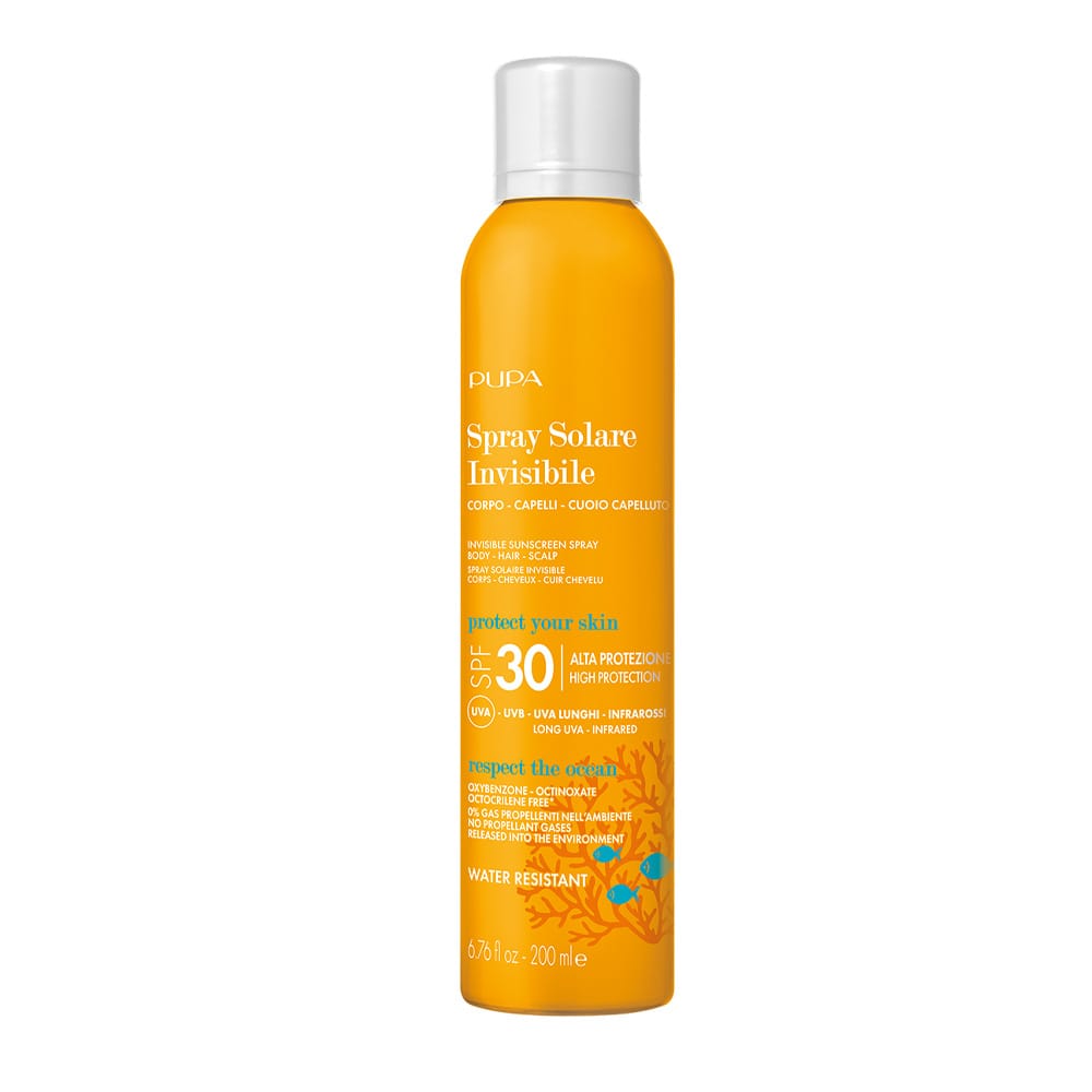 Невидимый солнцезащитный лосьон-спрей для тела, волос и кожи головы SPF 30 Invisible Sunscreen Spray, 200 мл