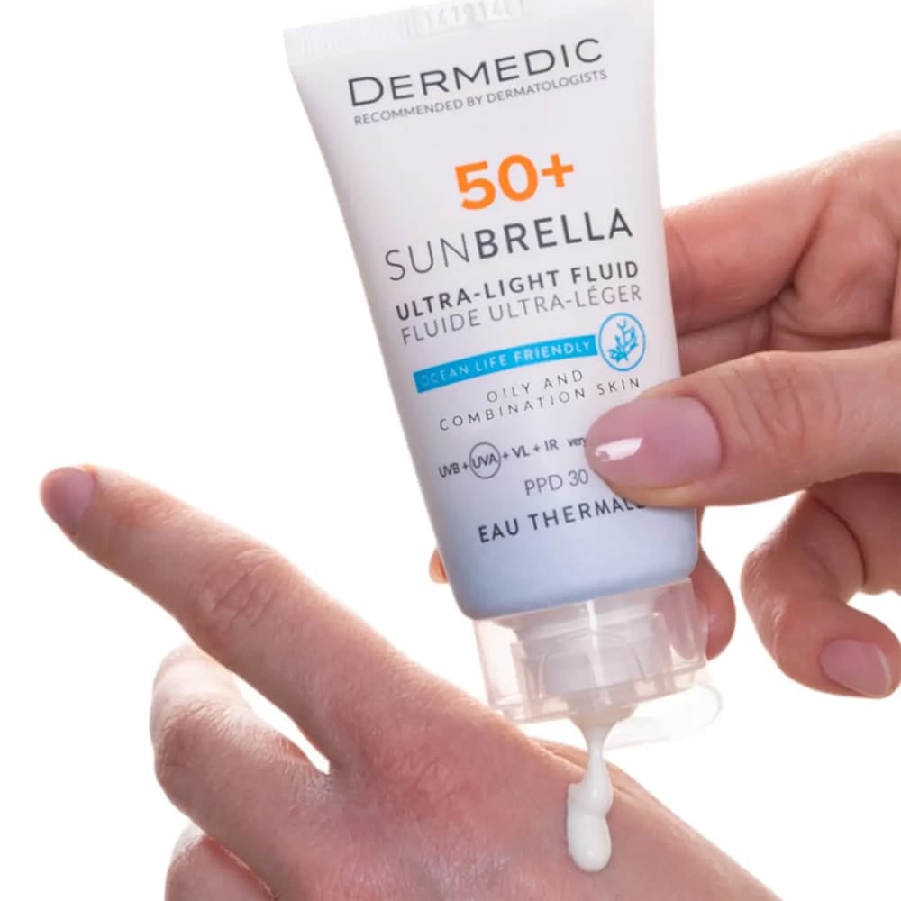 DERMEDIC SUNBRELLA Ультралегкий флюид SPF 50+ для жирной и комбинированной кожи, 40 мл - фото 3