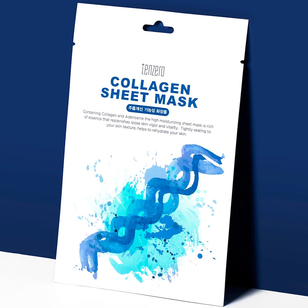 Увлажняющая тканевая маска для лица Tenzero Collagen Sheet Mask, 25 мл - фото 4
