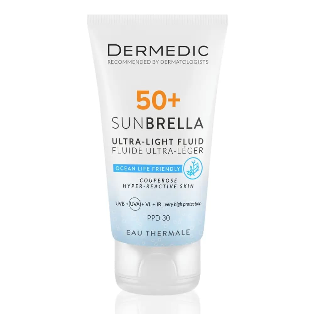 DERMEDIC SUNBRELLA Ультралегкий флюид SPF 50+ для чувствительной кожи, 40 мл