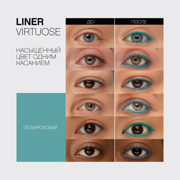 Карандаш-каял для глаз устойчивый гелевый Liner Virtuose Kajal - фото 4