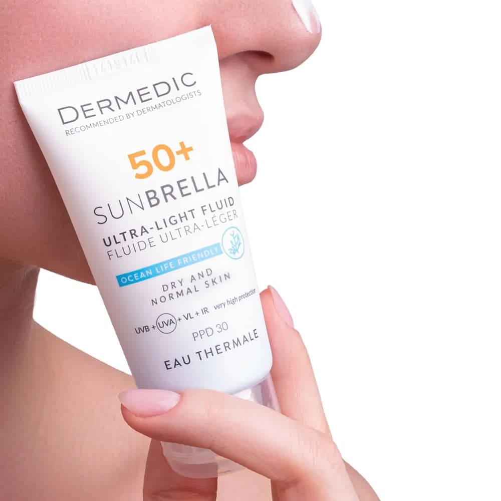 DERMEDIC SUNBRELLA Ультралегкий флюид SPF 50+ для сухой и нормальной кожи, 40 мл - фото 2