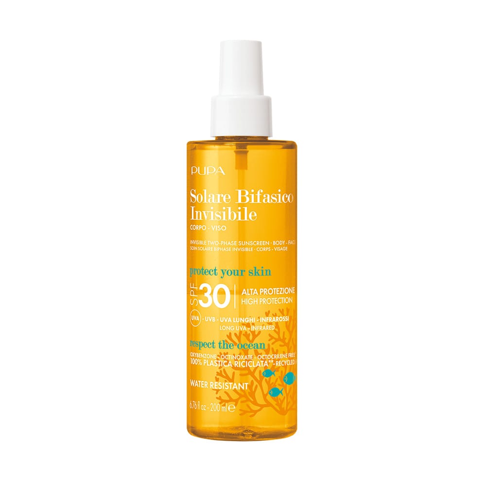Невидимое двухфазное солнцезащитное средство для тела и лица SPF 30 Invisible Two-Phase Sunscreen, 200 мл