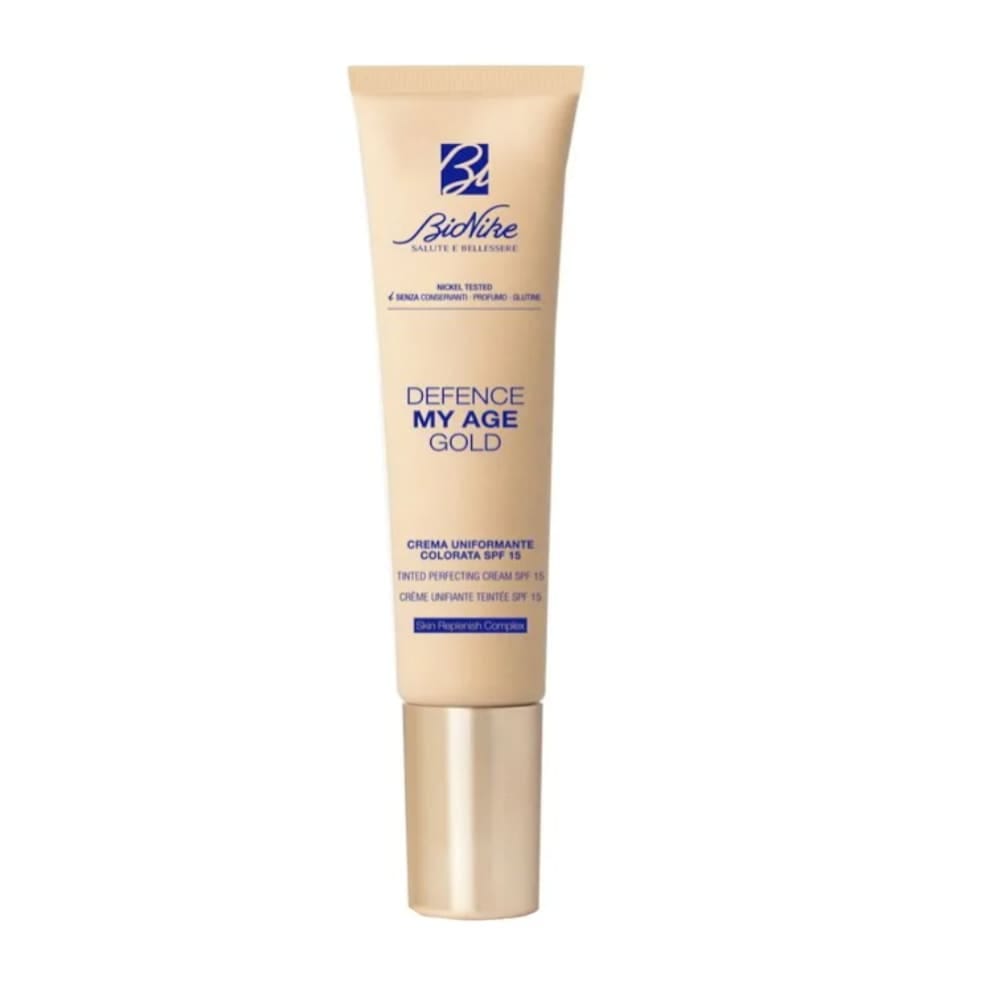 BioNike Крем для лица тонирующий DEFENCE MY AGE GOLD tinted perfecting cream SPF 15, 40 мл