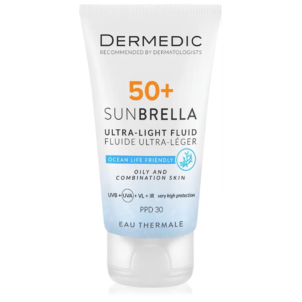 DERMEDIC SUNBRELLA Ультралегкий флюид SPF 50+ для жирной и комбинированной кожи, 40 мл