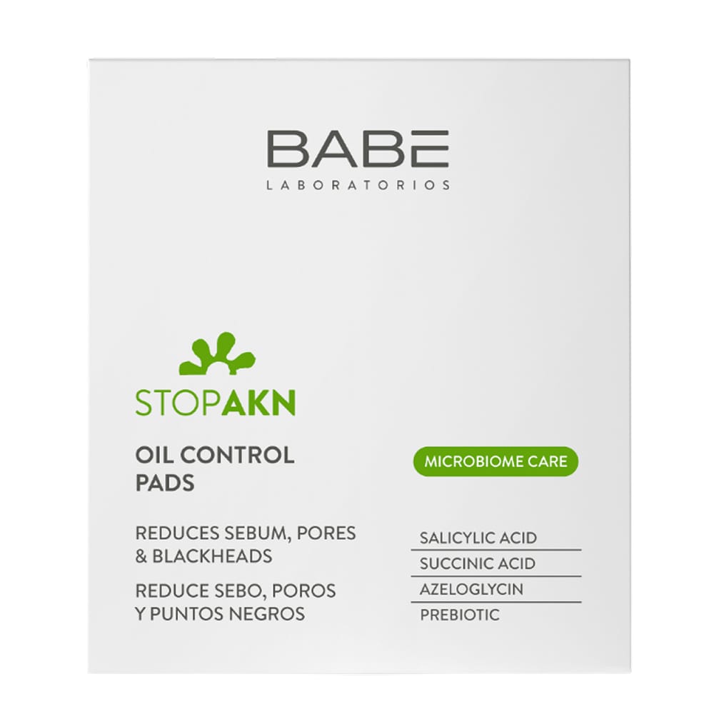 Тонизирующие диски для лица, контроль жирности и сужение пор Babe Laboratorios Stop Akn Oil Control Pads, 60 шт