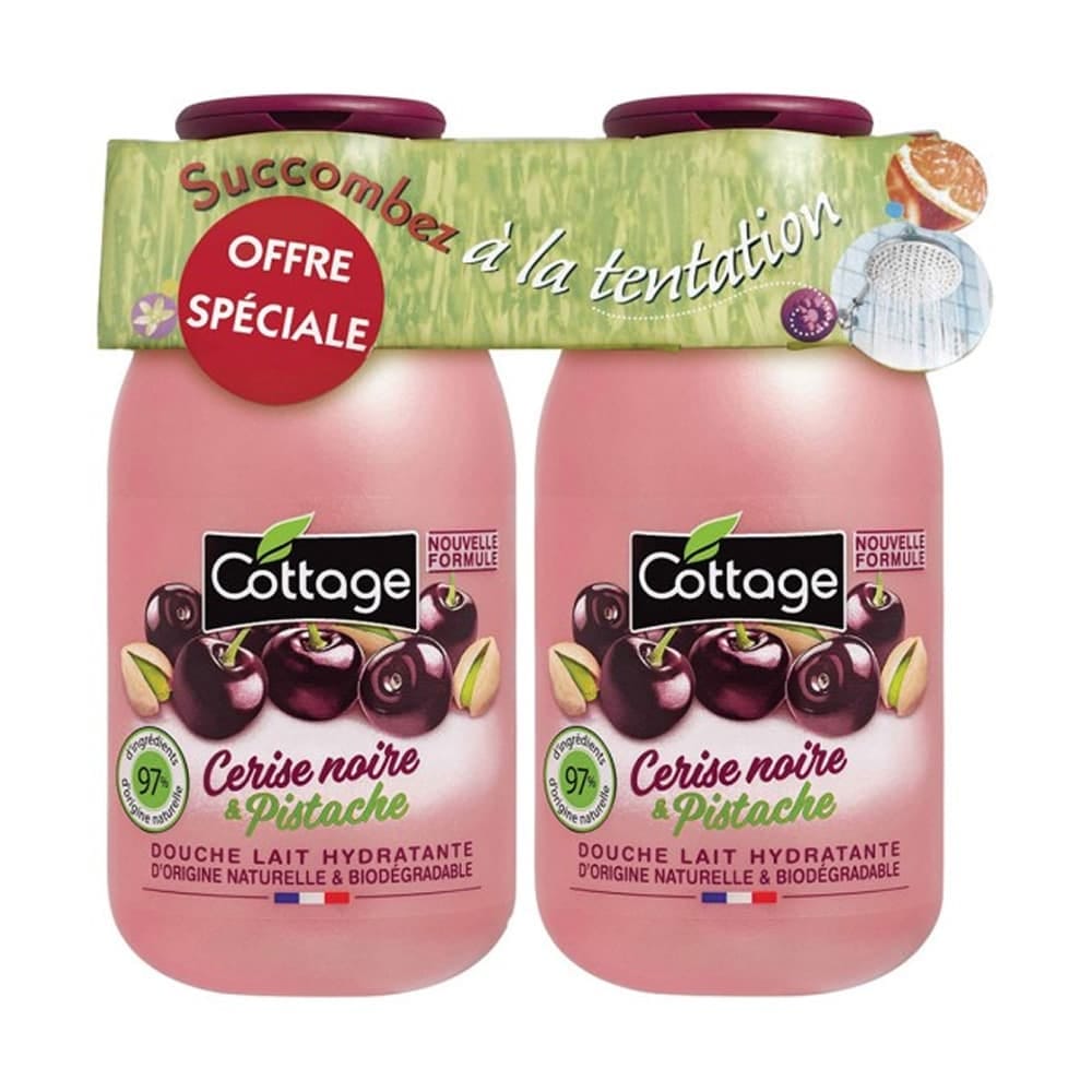 Набор косметический (Увлажняющее молочко для душа Black Cherry&Pistachia /Moisturizing Shower Milk 250мл х 2 шт)