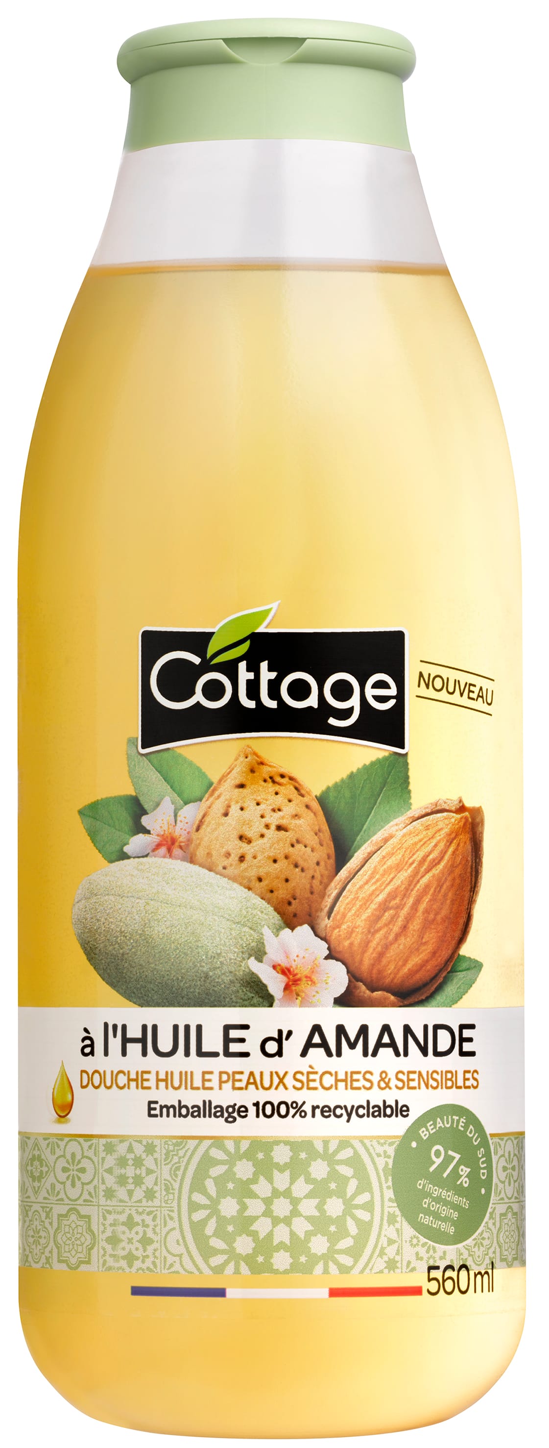 Масло для душа для сухой и чувствительной кожи With Almond Oil/Oil Shower, 560 мл