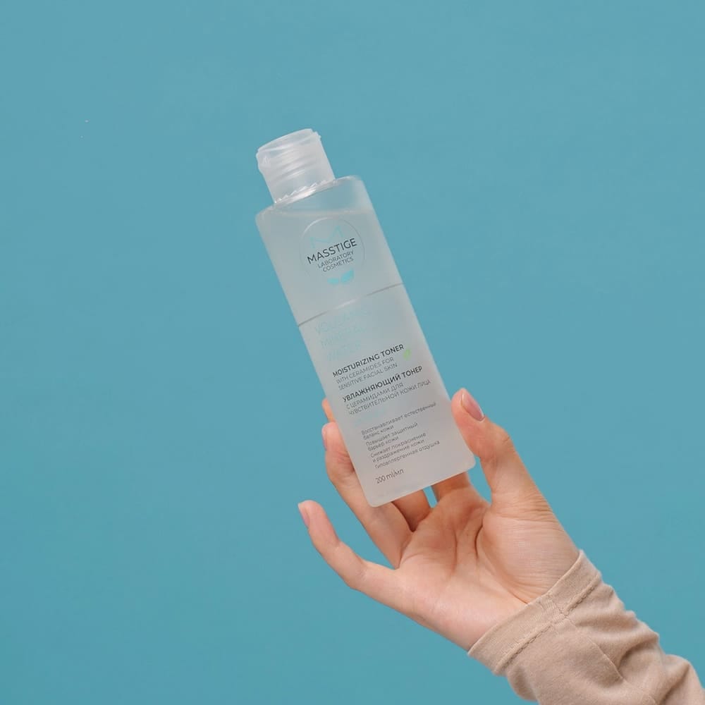 Masstige Volcanic Mineral Water Увлажняющий тонер с церамидами для чувствительной кожи, 200 мл. - фото 4