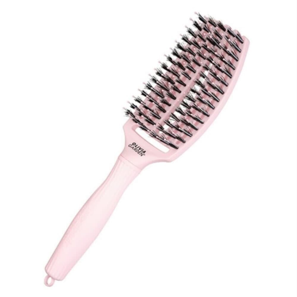 Olivia Garden Щетка для волос Fingerbrush Care Iconic Boar&Nylon Pastel Pink