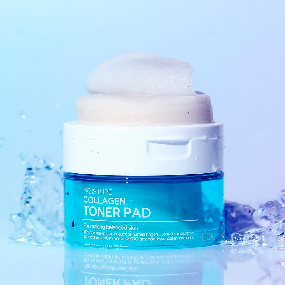Тонер-пэды для увлажнения и упругости кожи лица Tenzero Moisture Collagen Toner Pad, 160 г, 70 шт - фото 2