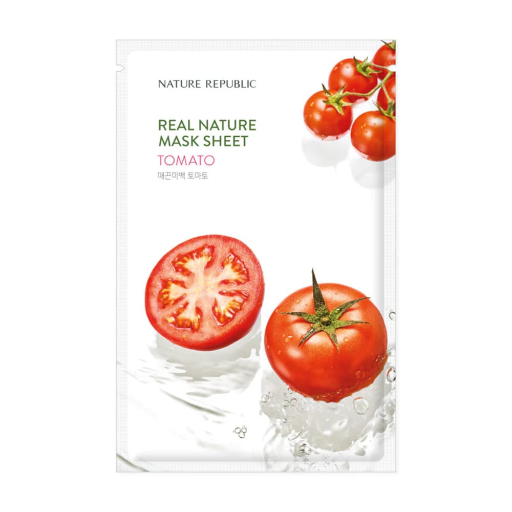 Придающая сияние, увлажняющая тканевая маска для лица Real Nature Mask Sheet Tomato, 23 мл