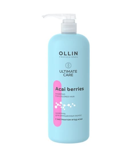 Ollin Ultimate Care Шампунь для окрашенных волос с экстрактом ягод асаи, 1000 мл
