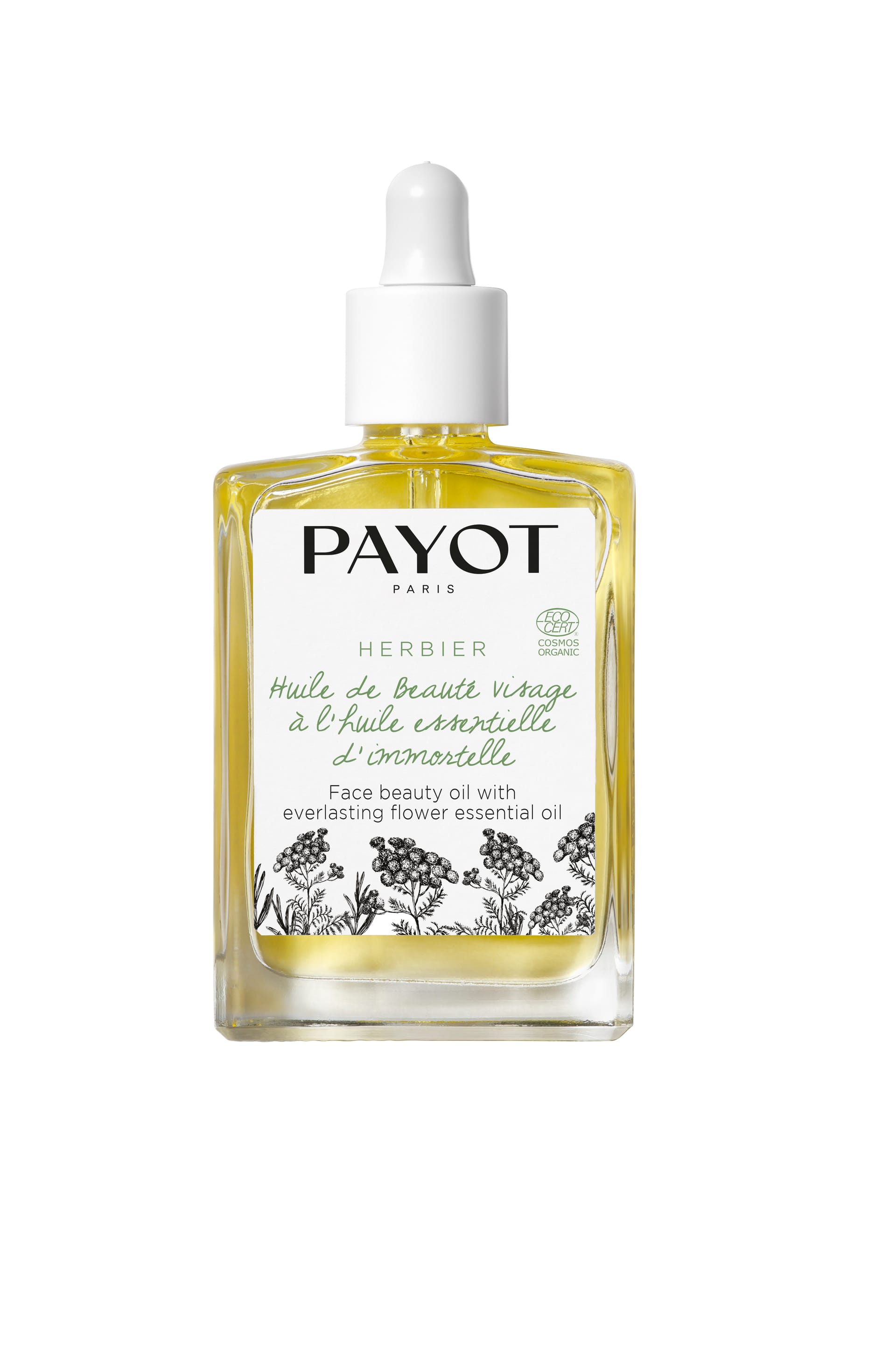 Косметическое масло для лица с маслом бессмертника HERBIER Face beauty oil with everlasting flower essential oil, 30 мл