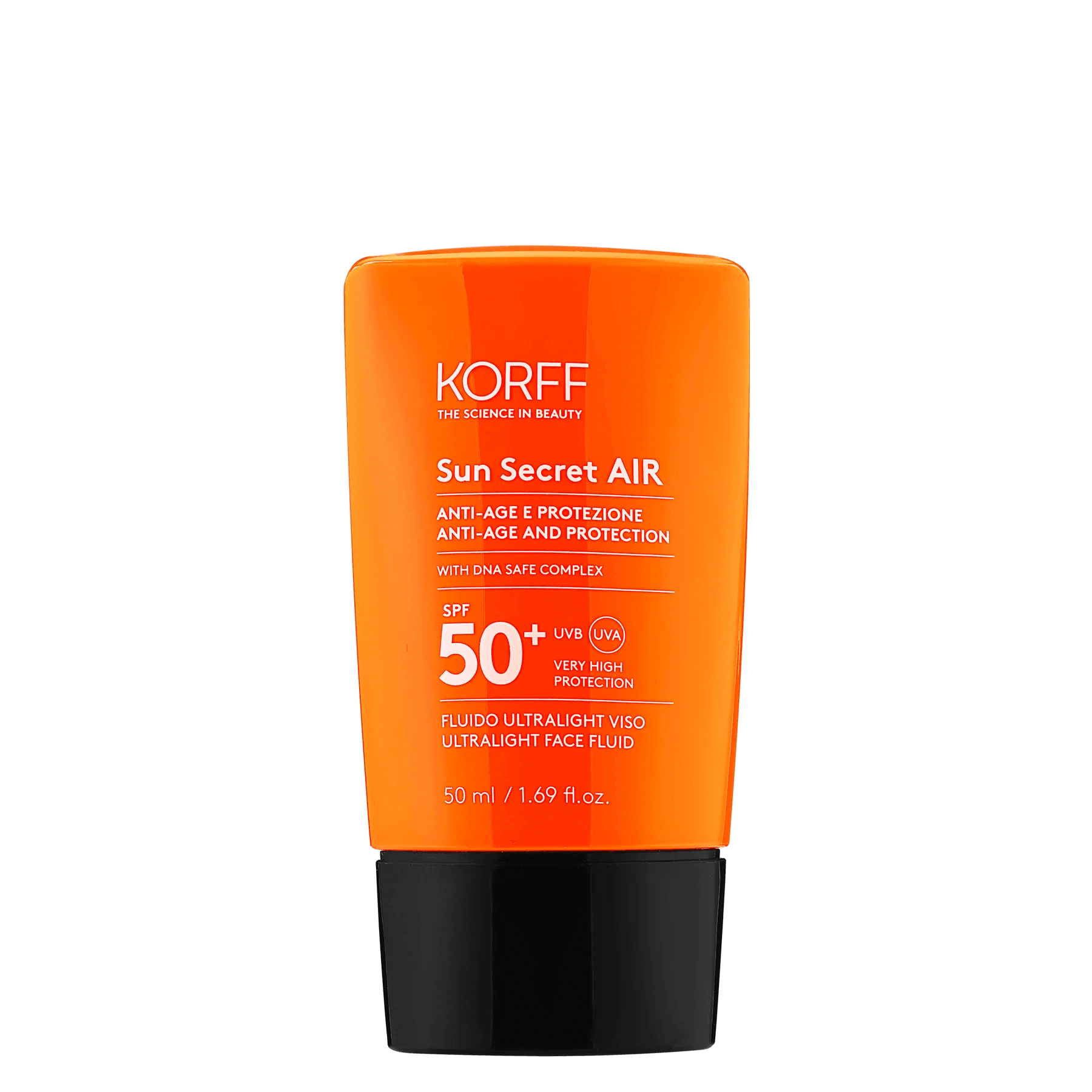 Антивозрастной и солнцезащитный ультралегкий флюид для лица Sun Secret Air Anti-Age And Protection Ultralight Face Fluid SPF 50+, 50 мл