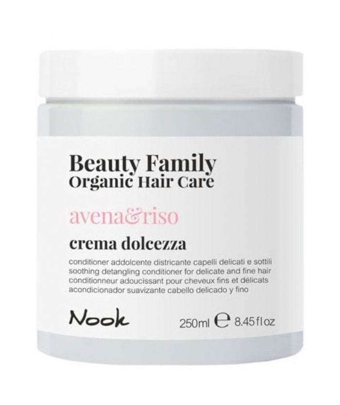Кондиционер cмягчающий для тонких волос, склонных к спутыванию Beauty Family Organic Hair Care Avena & Riso Crema Dolcezza, 250 мл