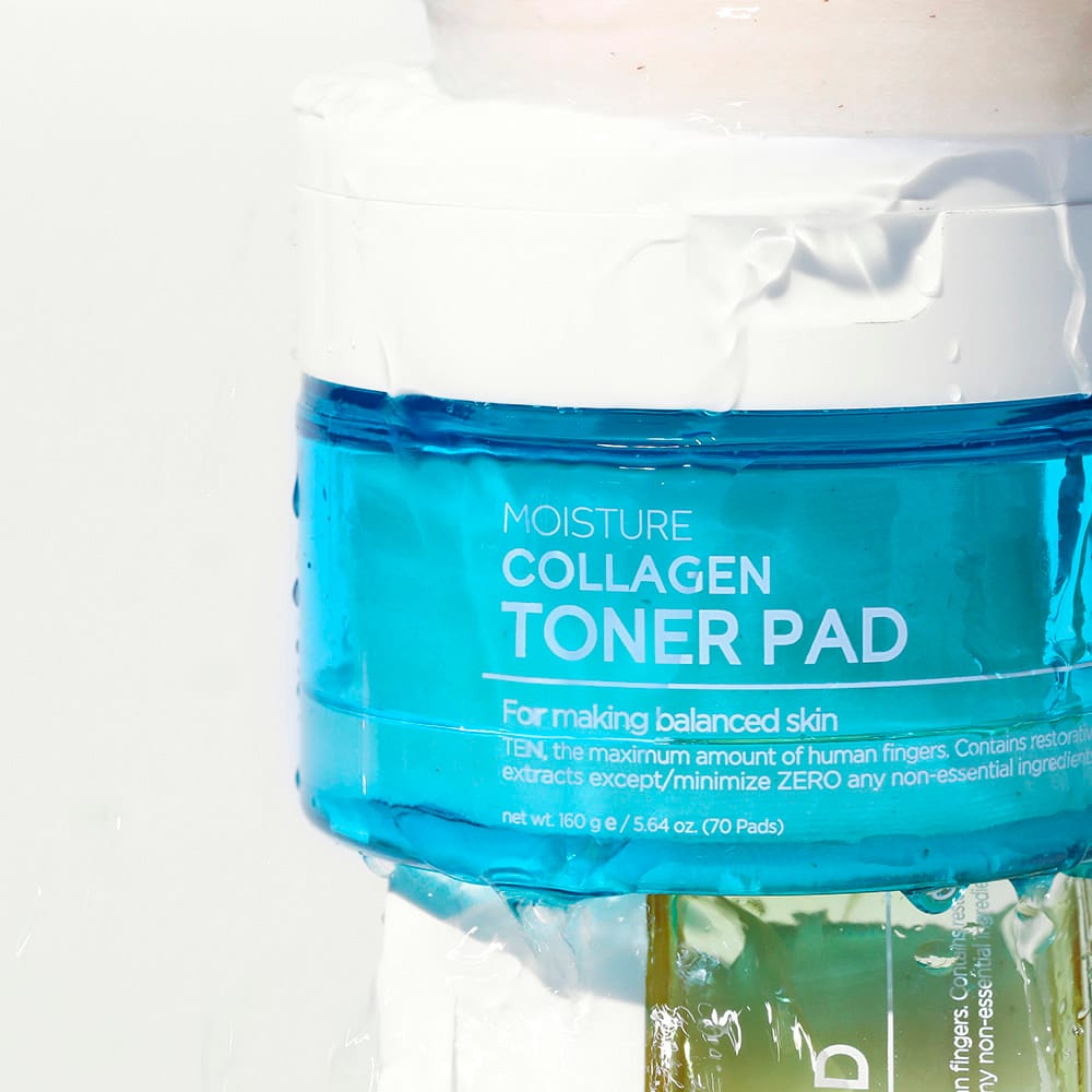 Тонер-пэды для увлажнения и упругости кожи лица Tenzero Moisture Collagen Toner Pad, 160 г, 70 шт - фото 4