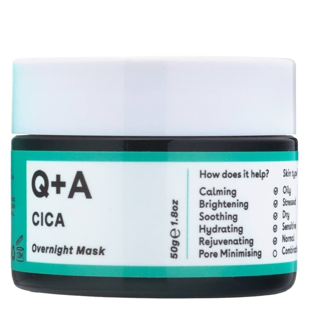 Q+A Успокаивающая ночная маска для лица Q+A Cica Overnight, 50 г