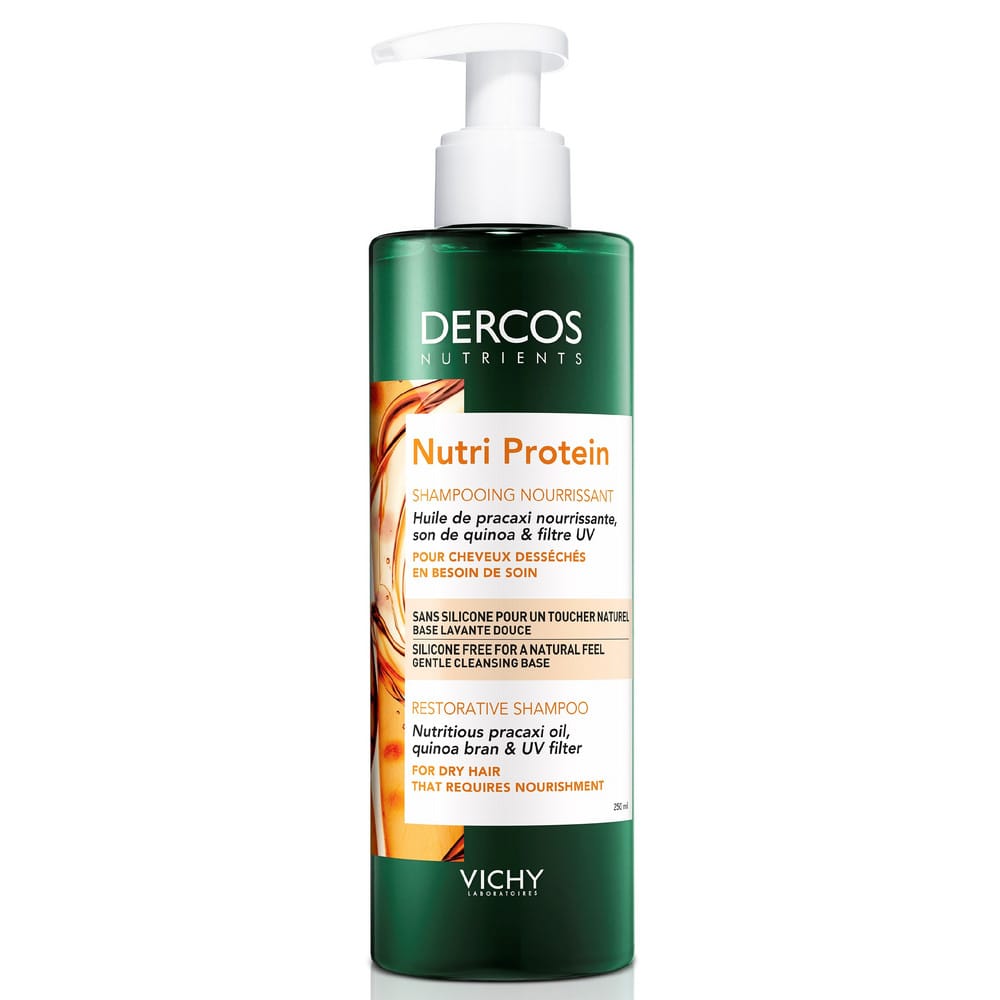 Восстанавливающий шампунь Dercos Nutrients Nutri Protein для секущихся и поврежденных волос, 250 мл
