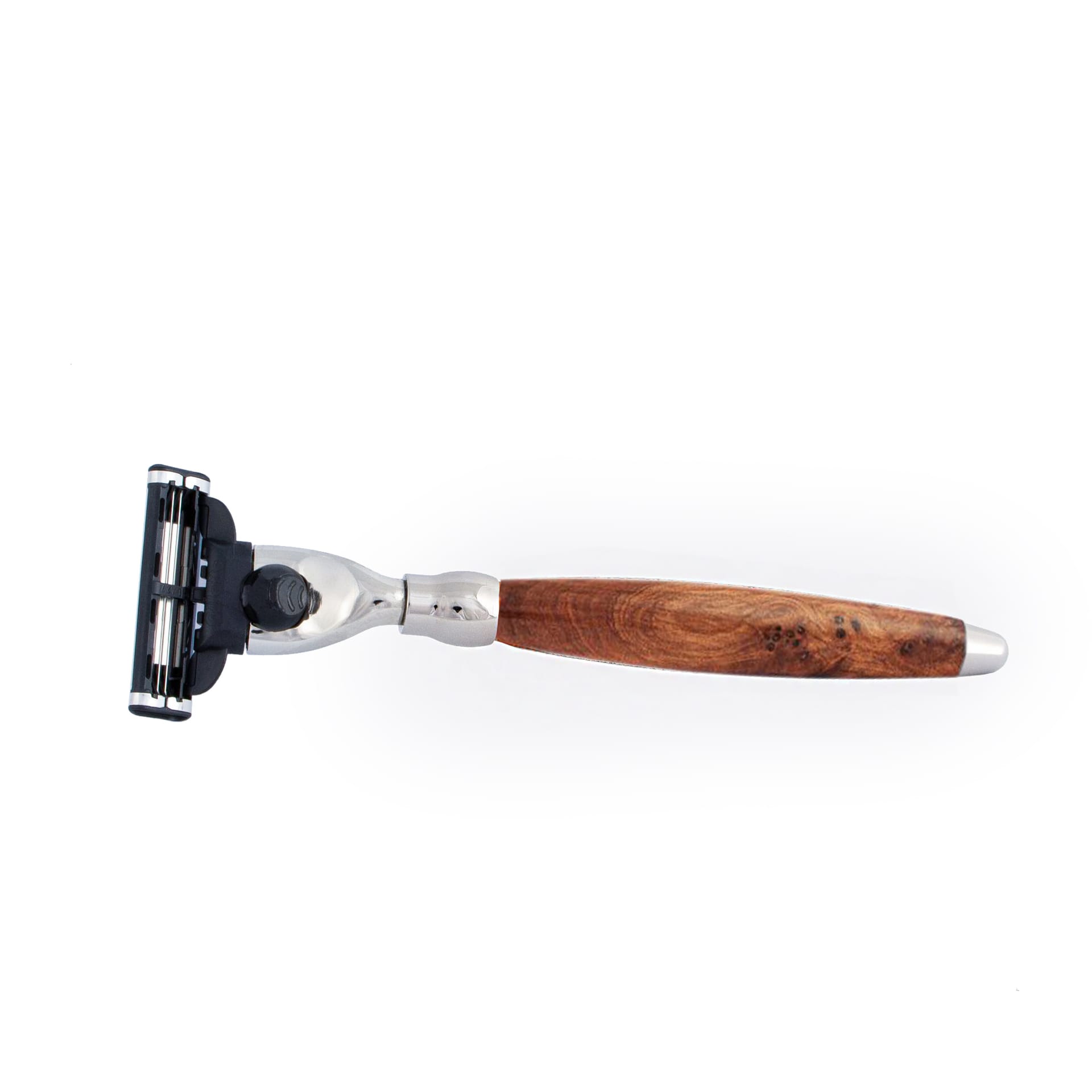 Бритва со сменной кассетой (3 лезвия) Wood and Metal Joris/Thuya et chrome