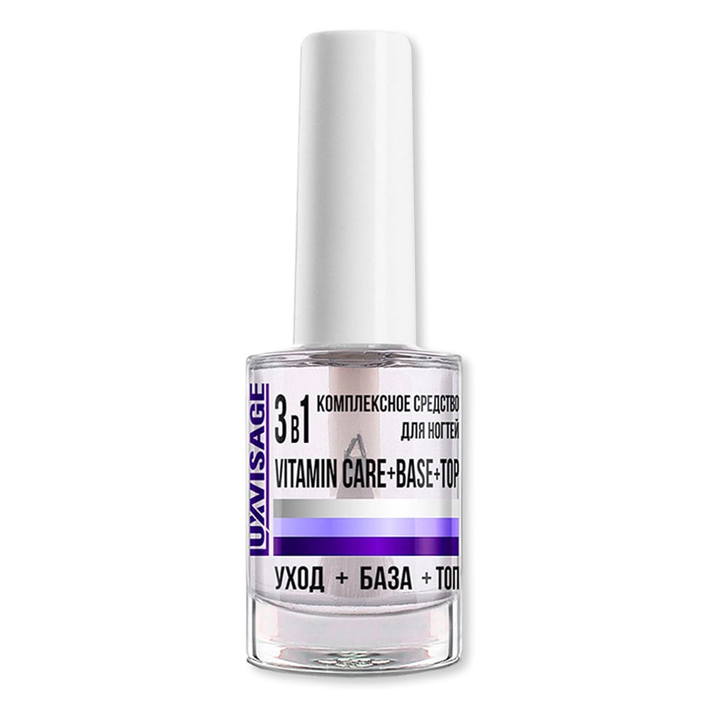 Комплексное средство для ногтей 3 в 1 Vitamin CARE + BASE + TOP, 9 г