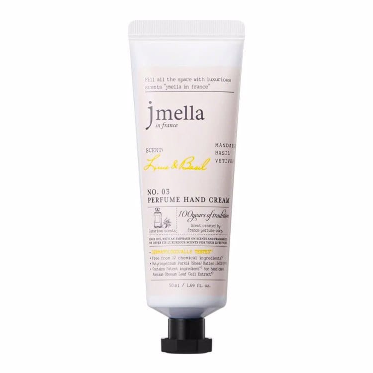 Крем для рук парфюмированный Jmella in france Lime & Basil Perfume Hand Cream, 50 мл