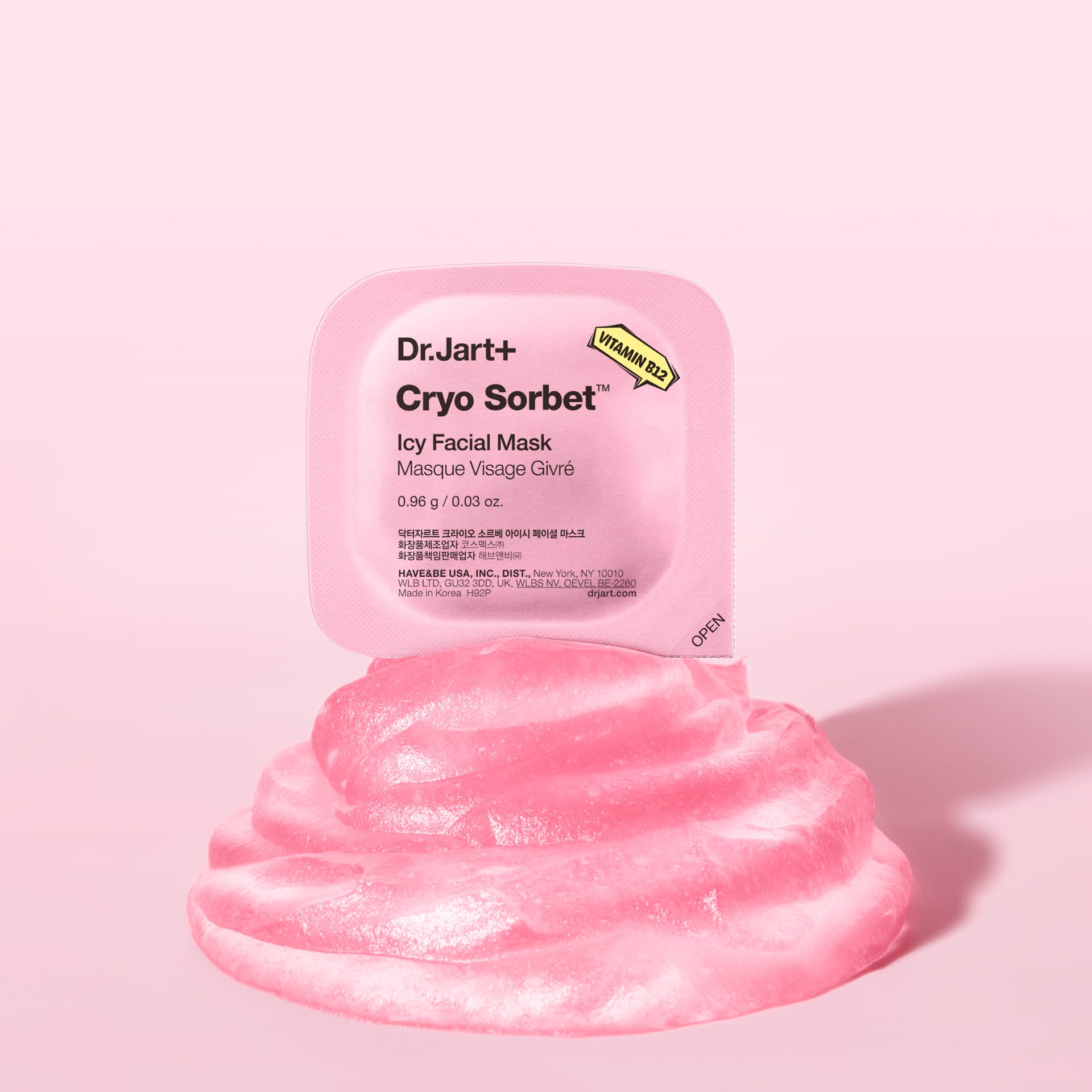 Охлаждающая маска-сорбет  Dr. Jart+ Cryo Sorbet Icy Facial Mask  0,96 г*4 шт - фото 5