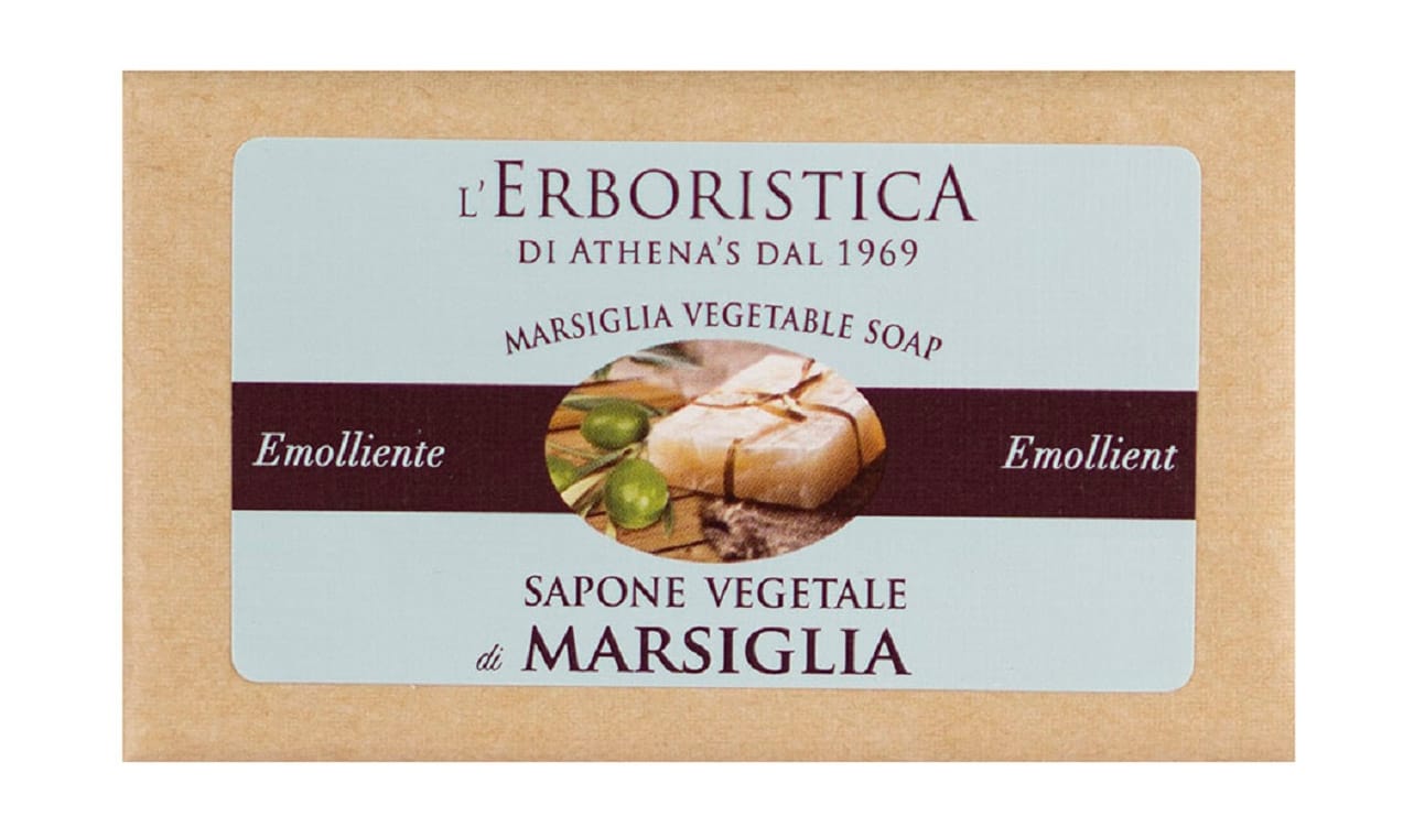 Мыло туалетное твердое смягчающее марсельское L'Erboristica Vegetable Soap, 100 г