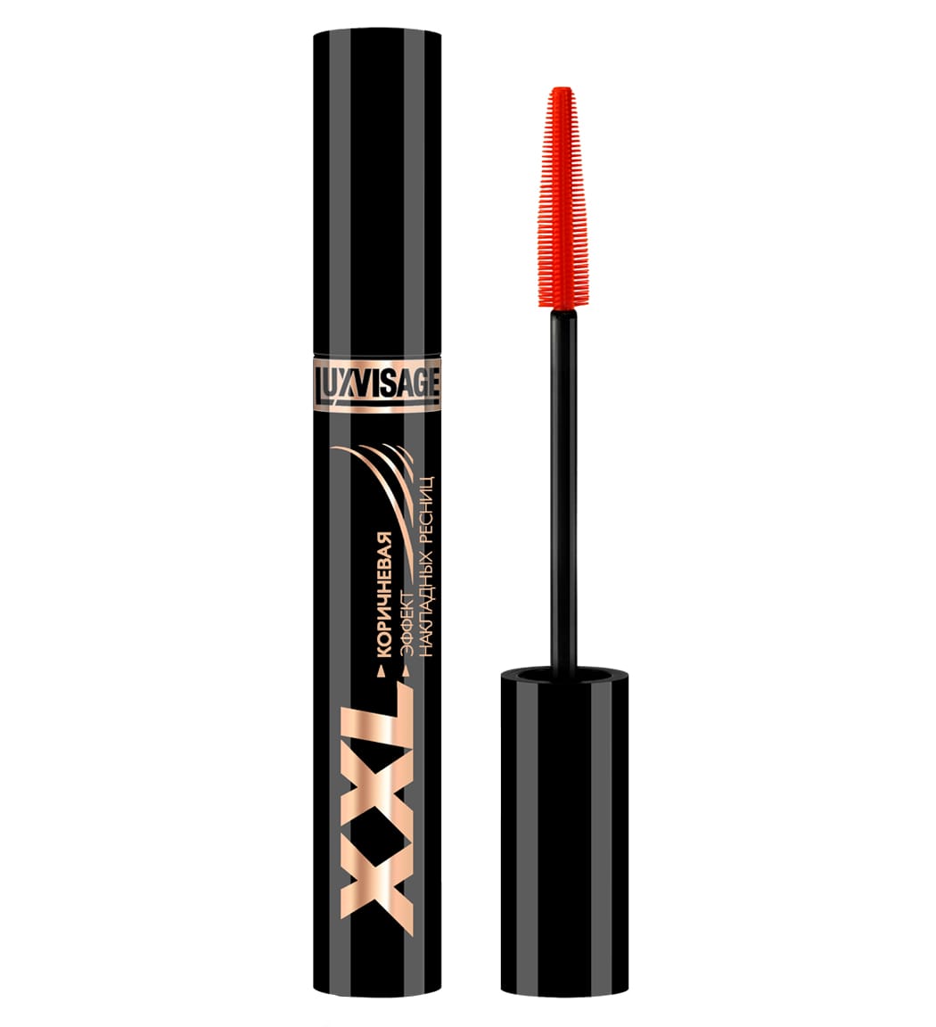Тушь для ресниц Luxvisage XXL Эффект накладных ресниц, тон Коричневый, 9 г