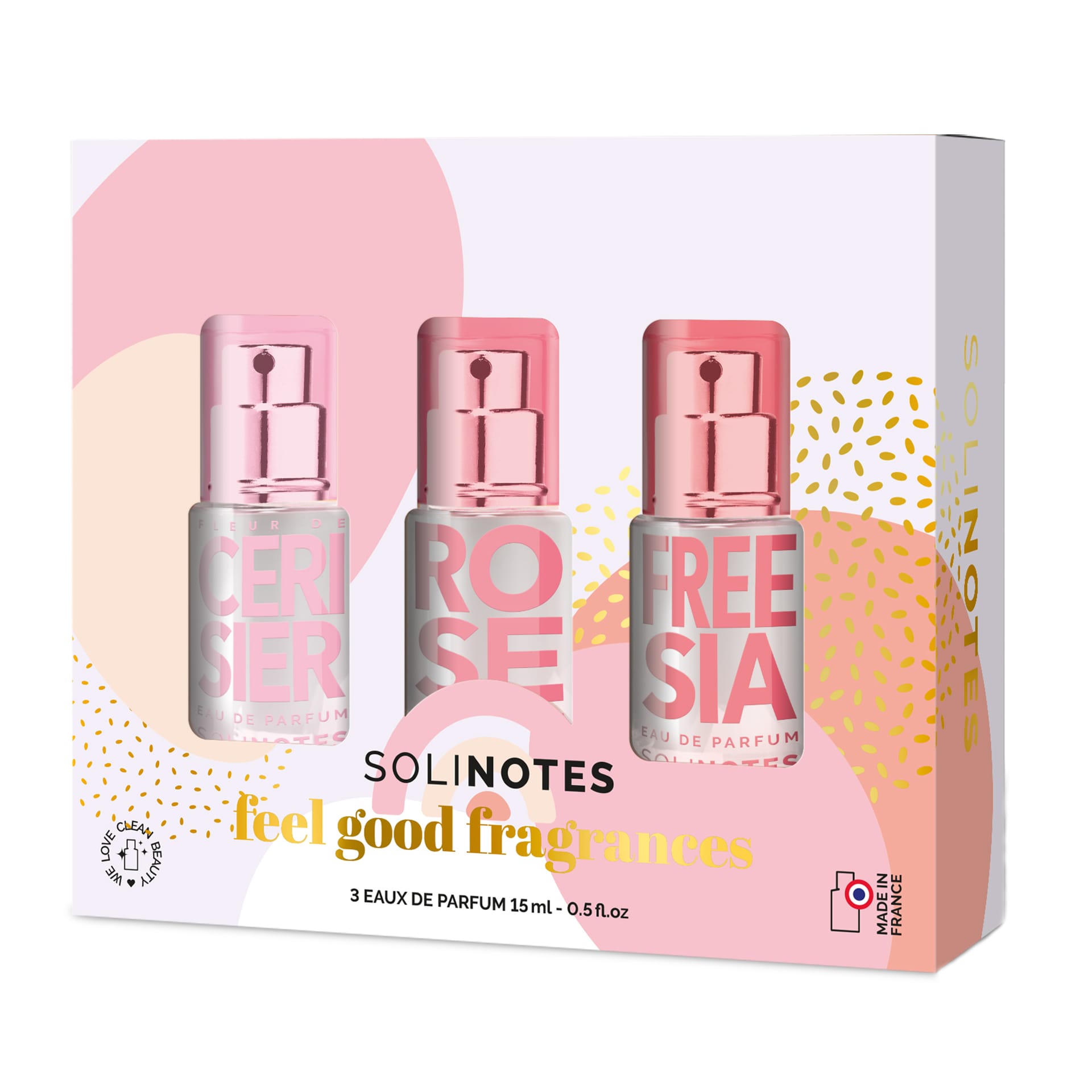 Набор парфюмерный (Парфюмерная вода Solinotes Fleur De Cerisier, 15мл + Парфюмерная вода Solinotes Rose, 15мл + Парфюмерная вода Solinotes Freesia, 15 мл)
