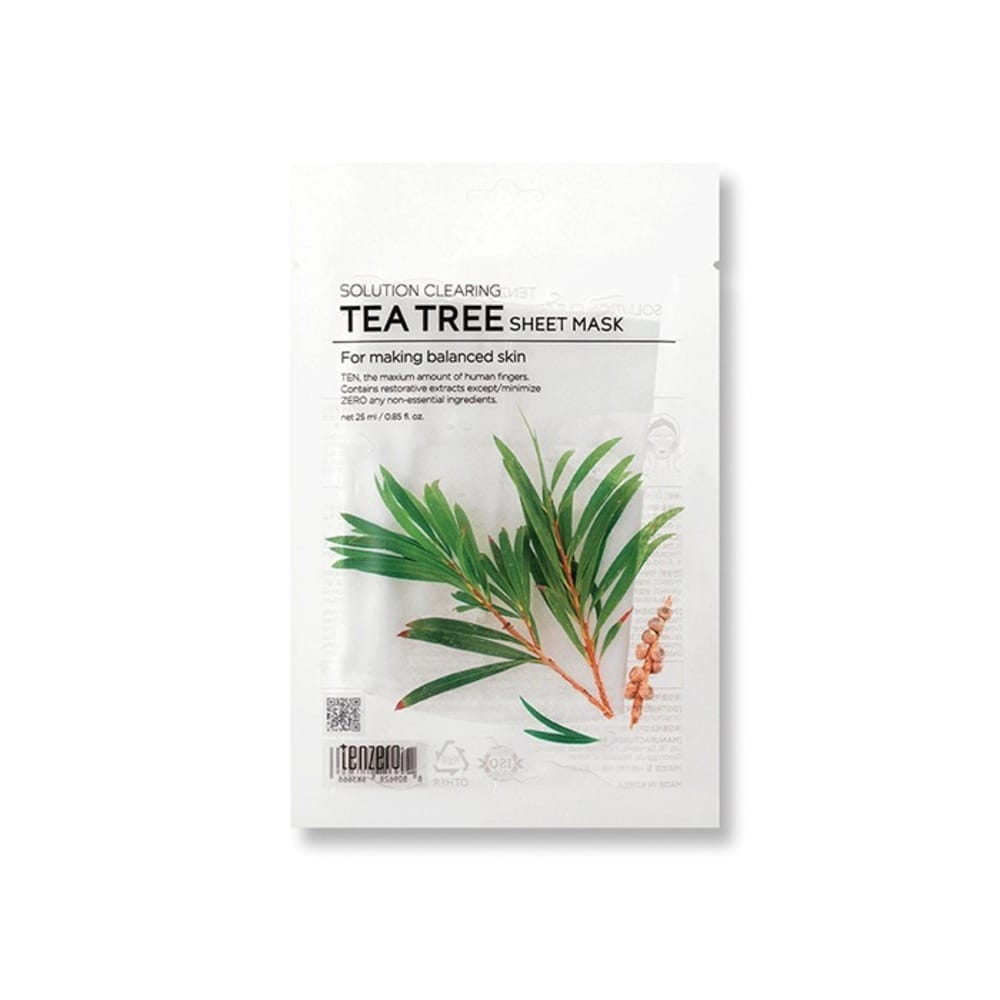 Очищающая тканевая маска для лица Tenzero Solution Clearing Tea Tree Sheet Mask, 25 мл