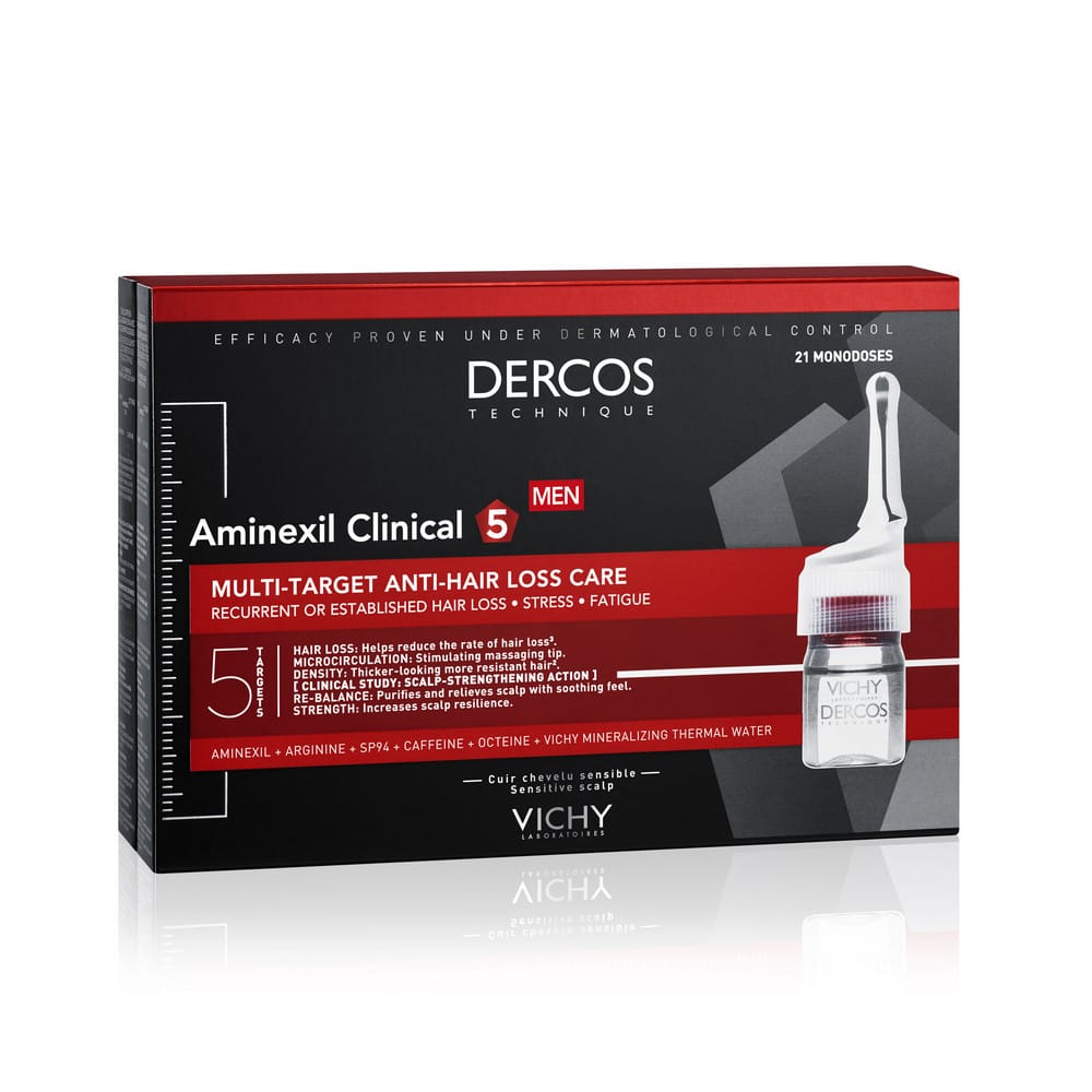Средство Dercos Aminexil Intensive 5 против выпадения волос для мужчин, 21 шт - фото 3