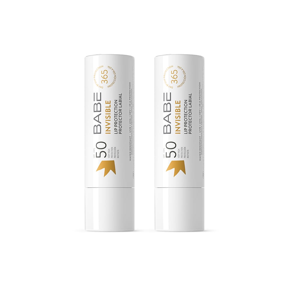 Набор косметический LABORATORIOS BABЕ "1+1": Невидимая солнцезащитная помада SPF50 / INVISIBLE STICK LIP PROTECTOR SPF50, 4г - 2 штуки