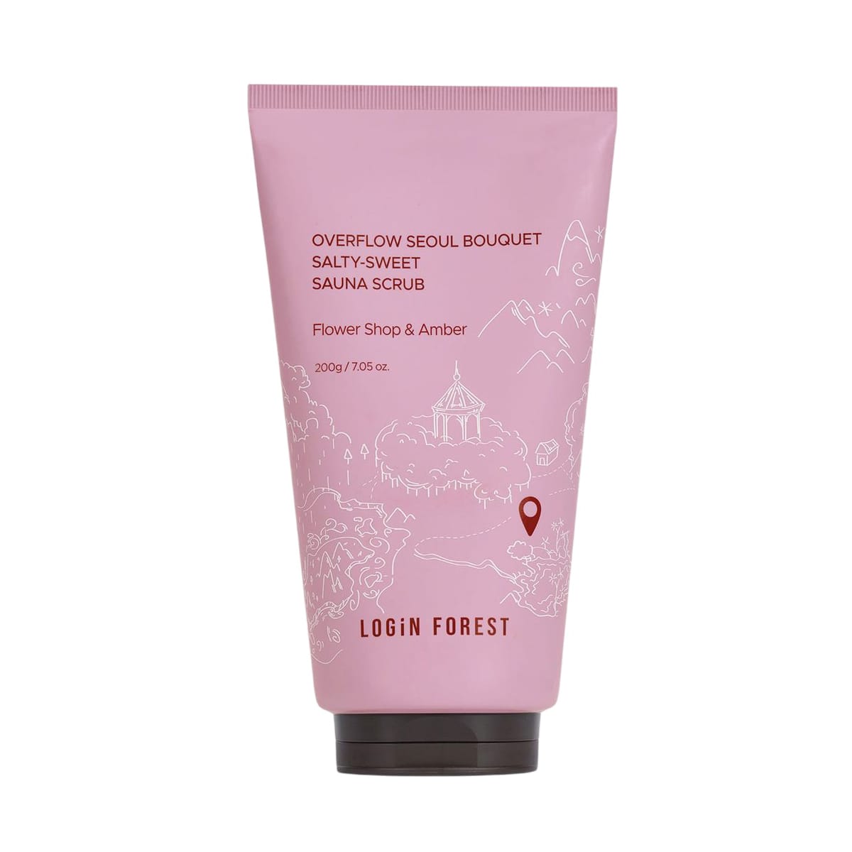 Cкраб для тела увлажняющий, смягчающий Login Forest Overflow Seoul Bouquet Salty-Sweet Sauna Scrub, 200 г
