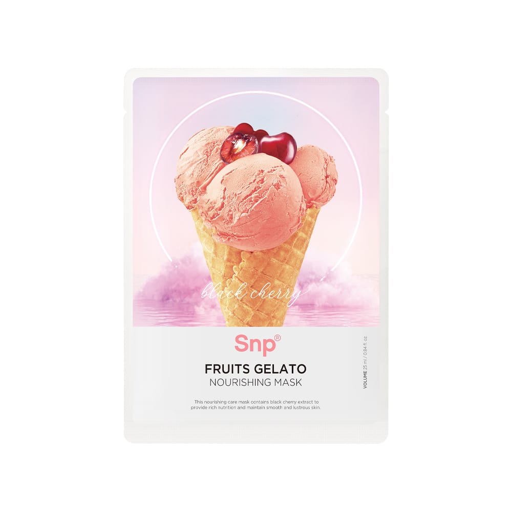 Маска тканевая для лица питательная, черная вишня Fruits Gelato, 25 мл