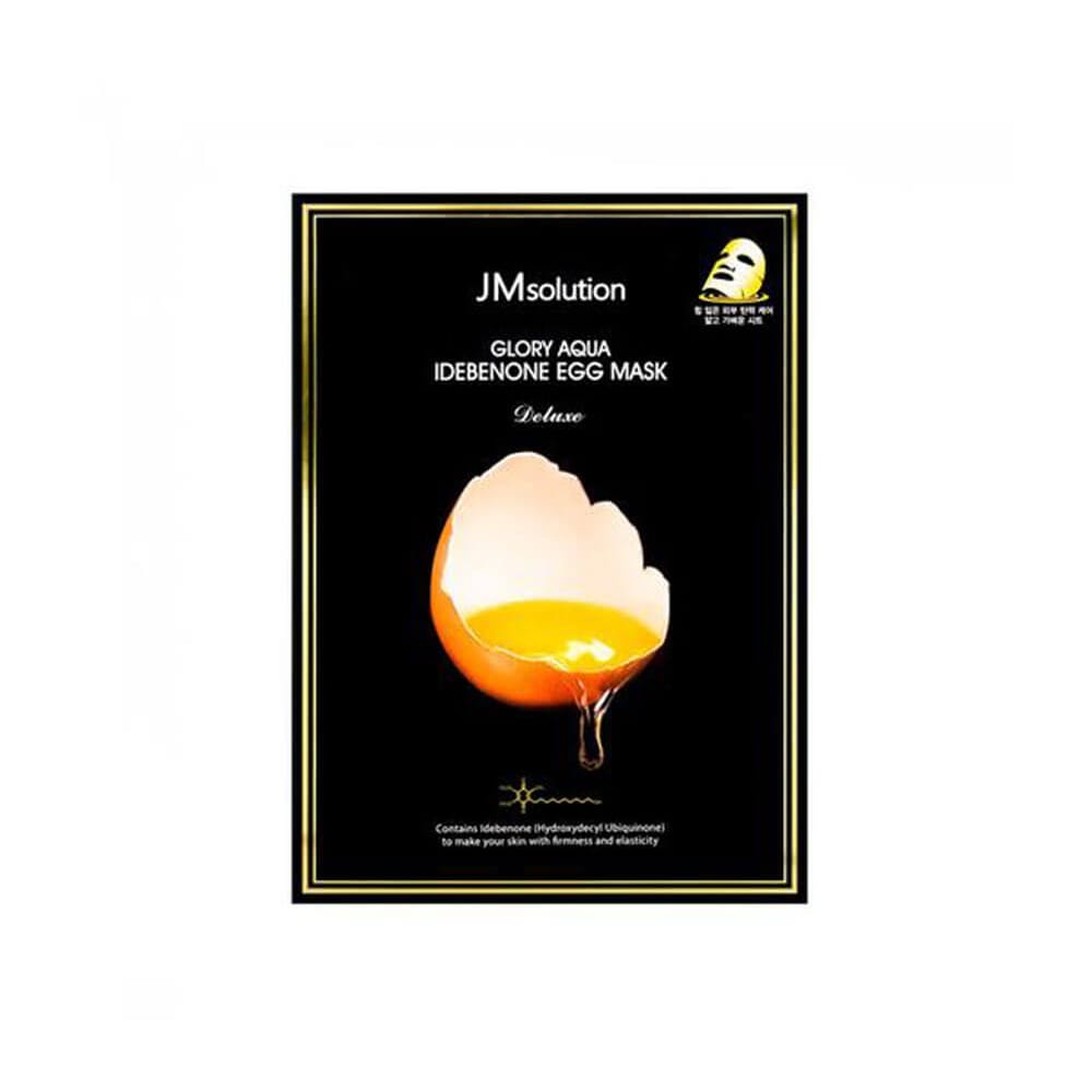 Укрепляющая и придающая эластичность тканевая маска для лица Glory Aqua Idebenone Egg Mask Deluxe