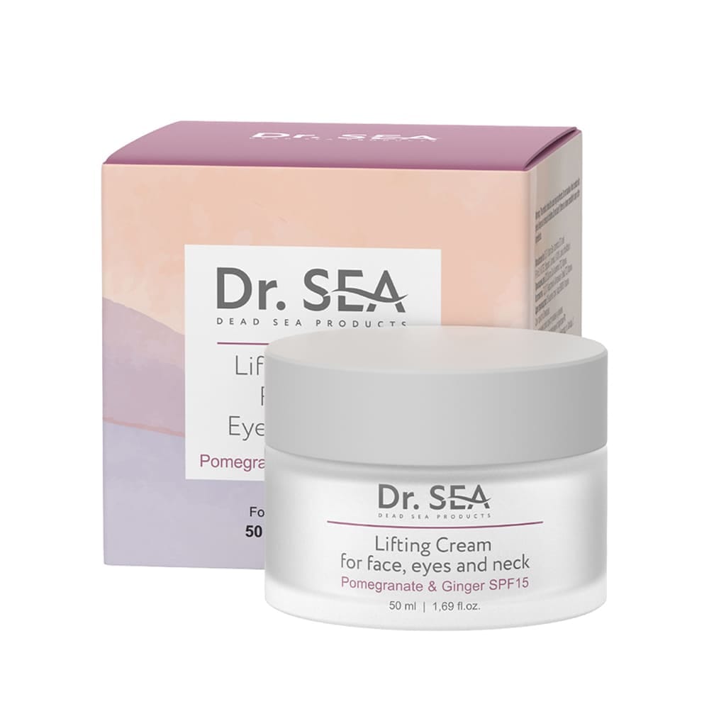 Dr.Sea Лифтинг крем для лица, глаз и шеи с экстрактами граната и имбиря SPF15, 50 мл