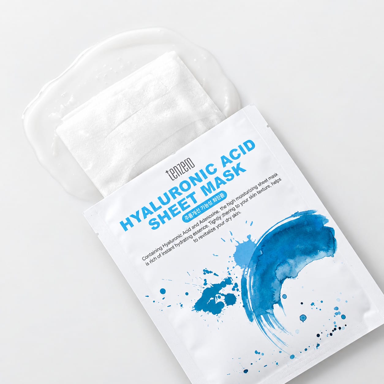 Увлажняющая тканевая маска для лица Tenzero Hyaluronic Acid Sheet Mask, 25 мл - фото 2